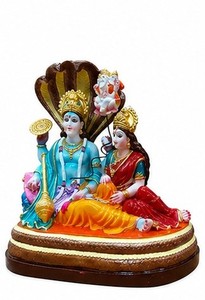 Estatua de Mármol de Vishnu y Lakshmi, Figura Religiosa de Piedra Pulida, Decoración para el Hogar o Templo - Product Image 1
