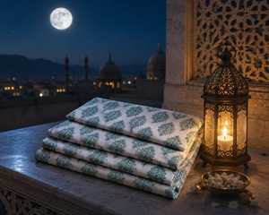 Tela de Algodón Estampada a Mano de la India al por Mayor, Material de Tela con Estampado Floral de Jaipur, Material Ecológico para Manteles - Product Image 5