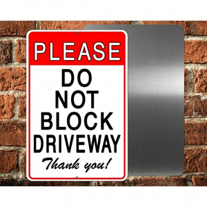 CIFbuy Señal de Tráfico Resistente a la Intemperie, Señal de Prohibido Estacionar para Entrada Privada, para Uso Comercial y Residencial, TikTok para Servicio de Recogida Temu - Product Image 1