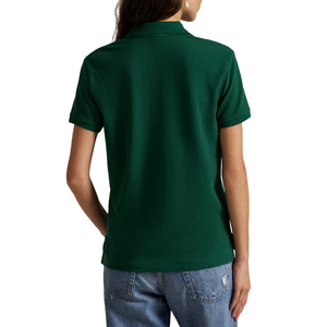 เสื้อผู้หญิงคลาสสิก แขนสั้น สีพื้น เรียบง่าย สบายๆ ผ้าฝ้าย 100% ระบายอากาศได้ดี เสื้อปิเก้ รับผลิตแบบ OEM ODM ขายส่งเสื้อผ้าตามสั่ง - Product Image 5