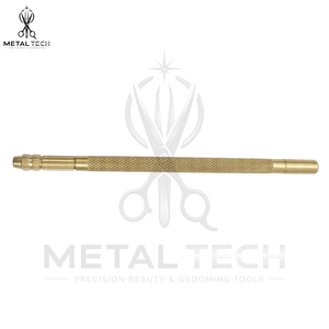 Al por mayor: Soporte de latón ventilado con mango de metal moleteado, agujas de microganchillo para extensiones de cabello, herramienta para la elaboración de pelucas lace front - Product Image 4