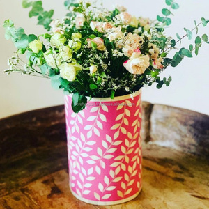 Jarrón decorativo de lujo hecho a mano precioso diseño moderno con incrustaciones de nácar para decoración del hogar - Product Image 6