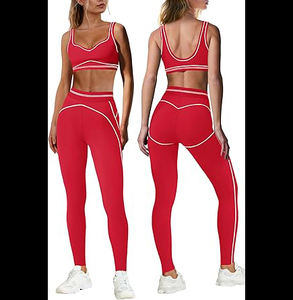 PASUXI Ropa Deportiva para Mujer, Leggings de Yoga de Cintura Alta, Cuello Redondo, Secado Rápido, Transpirable, Antibacteriano - Product Image 1