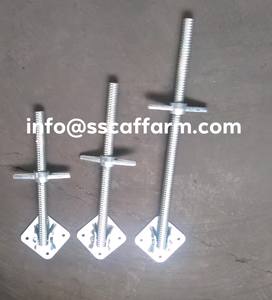 Thiết kế hiện đại có thể điều chỉnh vít <span class=keywords><strong>Jack</strong></span> thép mạ kẽm giàn giáo với xoay tấm cơ sở - Product Image 3