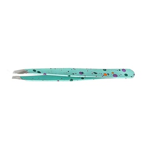 Pinzas para Cejas de Último Diseño, Punta Puntiaguda, Acero Inoxidable, Duraderas, Ligeras, Agarre Perfecto, Color Verde Azulado - Product Image 6