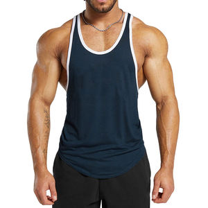 Custom Logo Casual Breathable Eco-Friendly Cotton Tank Top for Men Bodybuilding Gym <b>Singlet</b> <b>Running</b> Muscle Workout Fitness - Product Image 3