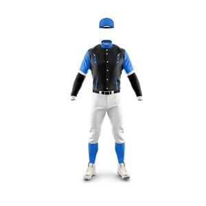 Men's Baseball Uniform Full Sleeve Sublimated Print Moisture Wicking Polyester Regular Fit All Seasons Team Apparel - Product Image 1