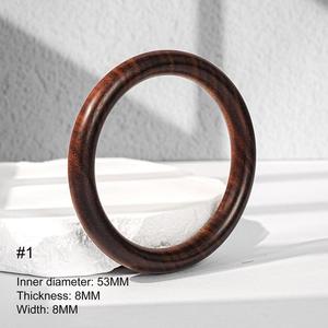 Brazalete de Madera Natural Hecho a Mano, Estilo Boho Étnico Clásico para Mujer, Joyería Redonda Ligera, Accesorio de Regalo para Fiesta - Product Image 4