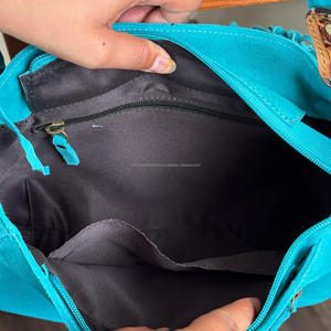 Nuevo conjunto de dos piezas de gran capacidad, cuero de vaca genuino, bolso de hombro con flecos para mujer y bolso de mano, conjuntos combinados para mujer - Product Image 6