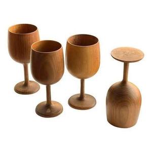 Taza de cerveza y café de madera rústica hecha a mano – Taza de madera natural para bebidas frías y calientes - Product Image 4