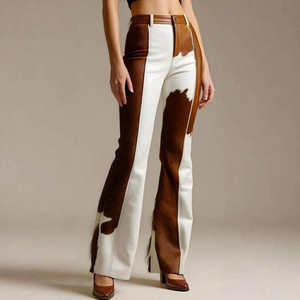 Pantalon en cuir véritable pour femme, tendance 2025, sur mesure, prix de gros, fabrication OEM 2026 - Product Image 1