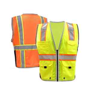 Custom Men's Hi-Visibility Cotton Safety Vest Reflective <b>Strips</b> Breathable Anti-Bacterial <b>Fabric</b> for Industrial Workwear - Product Image 1
