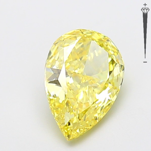 Diamante Cultivado en Laboratorio con Certificación IGI, Corte Pera Modificado de 2.03 CT, Color Amarillo Intenso Fantasía, Claridad VVS2, CVD LG 800633900 para Joyería - Product Image 2