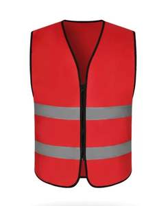 Chaqueta de Trabajo de Alta Visibilidad con Cremallera, Chaleco de Seguridad de Poliéster, Ajustable, Transpirable, Ropa de Seguridad Reflectante - Product Image 2