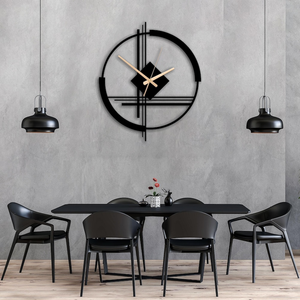 Modern Metal <b>Wall</b> <b>Clock</b> Geometric Circular Design Contemporary Abstract Timepiece Decorative Living Room Interior <b>Wall</b> <b>Decor</b> - Product Image 5