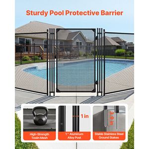 Kit Cancello di Sicurezza Interrato per Piscine 4 x 2,5 piedi, con Chiusura in Metallo 352 GSM, Accessori e Strumenti per Piscine - Product Image 3