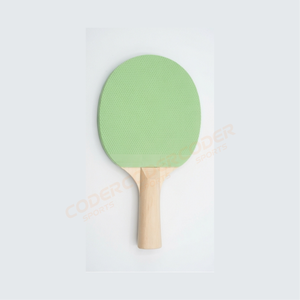 Custom Design <b>Table</b> <b>Tennis</b> Racket Wood Handle Green Rubber Pimples Out Straight Grip Training Use 156x150mm - Product Image 2