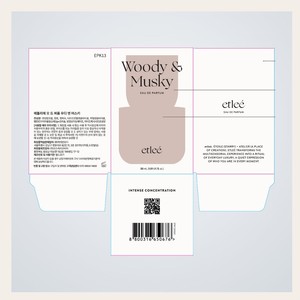 frasco <b>perfume</b> Korean K-Beauty Eteulrie Eau de Parfum Woody And Musky 30ml Made in Korea unisex <b>fragrance</b> - Product Image 4
