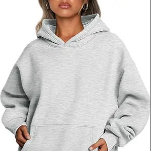 High Quality 500 GSM Cotton Thick Blank Plain Heavyweight Oversized <b>Hoodies</b> No <b>String</b> Unisex Custom Logo Plus Size Men's <b>Hoodies</b> - Product Image 1