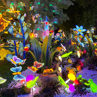 Éclairage paysager pour festival en plein air, lumières LED 3D en forme de papillon monarque, lumières féériques, IP65 étanche, ailes volantes, décorations de Noël, DC
