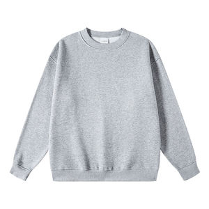 Sudadera de algodón extragrande personalizada al por mayor, OEM, MOQ bajo, para marcas de ropa urbana estadounidenses, con cuello redondo de felpa. - Product Image 6