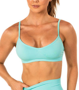 Soutien-gorge de sport rembourré en bambou vert, vente en gros, OEM, pour femmes, grandes tailles, sans couture, vêtements de yoga, activewear, soutien-gorge femme - Product Image 1
