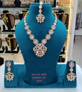 Wholesale High Quality New Vintage Copper Gold Plated Crystal Bridal Jewelry <b>Set</b> Long Mala Necklace Earrings Maang Wedding Gift - Product Image 4