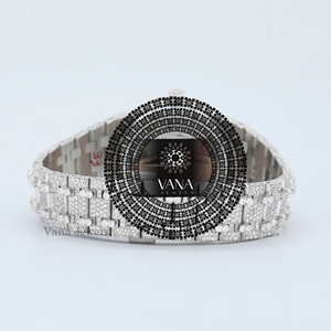 นาฬิกาข้อมือ VANA JEWELS หน้าปัดเพชรทรงกลม ตัวเรือนสแตนเลสสตีล ระบบควอตซ์ ดีไซน์หรูหราทันสมัย สำหรับทั้งชายและหญิง - Product Image 3