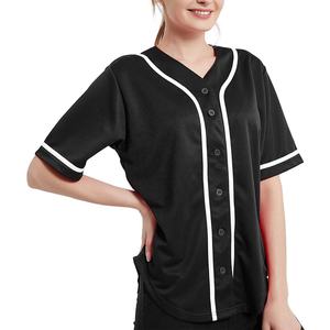 Maillots à col en V pour femmes, vêtements de sport légers, tenues de baseball, prix d'usine OEM, fourniture pour équipes - Product Image 5