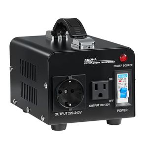 Transformateur de puissance 500VA robuste Convertisseur 110V/220V avec convertisseur de Protection de disjoncteur Step Up/Down pour les prises US EU - Product Image 1