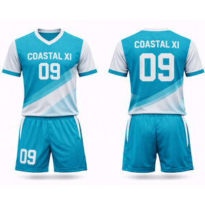Uniforme de football personnalisable avec tissu respirant et à séchage rapide, design sans manches, logo personnalisé, vêtements d'équipe durables - Product Image 6