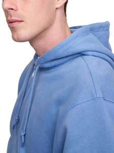 เสื้อฮู้ดซิปผู้ชายสีฟ้าอ่อน ทรงปกติ ผ้าฝ้ายฟลีซ สวมใส่สบาย มีกระเป๋าหน้า เหมาะสำหรับใส่ในฤดูใบไม้ร่วง - Product Image 5