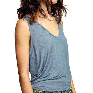 Wholesale Women's Yoga Athletic Tank <b>Tops</b> <b>Racerback</b> Sports Shirts Breathable 100% Cotton Knitted Customizable - Product Image 1