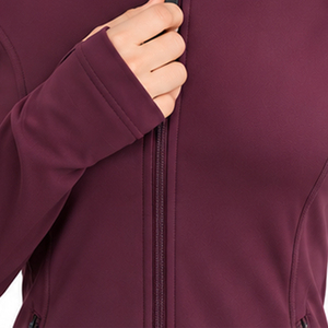 OEM <b>Womens</b> Athletic Training Jackets Polyester Spandex Flexible Fabric Running Workout Fitness Sportswear <b>Outerwear</b> Jackets - Product Image 4