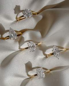 Anillo de Compromiso de Oro de 14K con Diamante Cultivado en Laboratorio de Corte Elegante de 2ct, Diseño Simple de Lujo, Certificado IGI para Mujer, Color D, Joyería de Regalo - Product Image 5