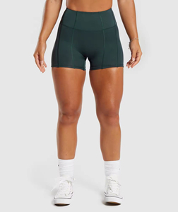 Women's High Waist Seamless <b>Yoga</b> <b>Shorts</b> Solid Color Athletic Gym Workout Running <b>Shorts</b> - Product Image 5