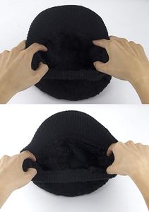 Bonnet tricoté unisexe personnalisé avec logo brodé, 100 % acrylique, chaud, à revers côtelé, pour usage extérieur, pour adultes, vente en gros - Product Image 2