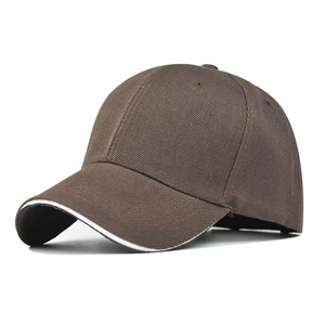 Wholesale Hot Sale Custom Logo Embroidery Print Blank <b>Plain</b> Curved Solid Gorras Sandwich Brim <b>Baseball</b> <b>Cap</b> for Men Women - Product Image 3