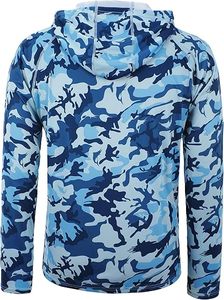 Chemise de chasse unisexe à manches courtes et à capuche, camouflage, respirante, séchage rapide, antibactérienne, en coton, pour l'été - Product Image 6