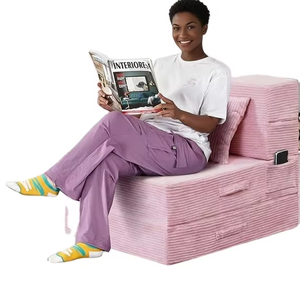 Sofá Cama Convertible sin Marco, Completamente de Espuma, 2 en 1, Plegable, Ahorra Espacio, para Venta al Por Mayor - Product Image 2