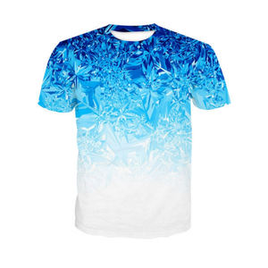 Camiseta de Manga Corta con Cuello Redondo de Poliéster con Impresión por Sublimación 3D Personalizada al por Mayor OEM - Product Image 1