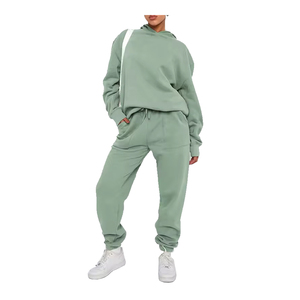 Fleece Plain Stacked Sweatsuit Set Track <b>Suit</b> Stacked Tracksuits Women Sweat <b>Jogging</b> <b>Suits</b> Custom Color Best Sale Low Price - Product Image 1