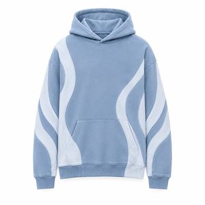 Sudadera con Capucha Extra Grande para Hombre, Ecológica, 400g, Diseño Color Block, Felpa de Algodón, Informal, para Invierno - Product Image 1