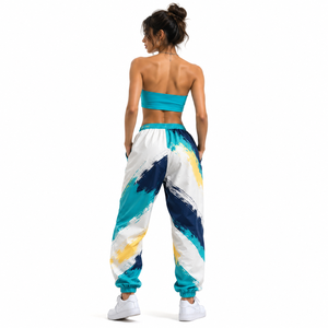 Pantalon de jogging homme coupe slim à jambe large évasée, imprimé numérique par transfert thermique sur nylon, très demandé - Product Image 4