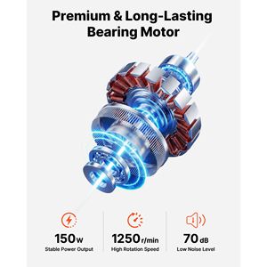 Ventilatore a piantana ad alta velocità da 24 pollici con 6800 CFM, oscillazione industriale a 85 gradi, 3 velocità, altezza regolabile, spina US/AU - Product Image 4