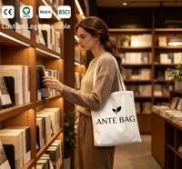 Sac fourre-tout écologique pour femme en coton recyclé, personnalisable avec logo, MOQ faible, réutilisable, en toile avec poignées en corde et fermeture éclair, idéal pour le shopping