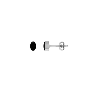 925 Sterling <b>Silver</b> Black Onyx Natural Pear Oval Shape Butterfly Lock Stud <b>Earrings</b> Classic Style Bezel Setting 4 <b>Wedding</b> Gift - Product Image 4