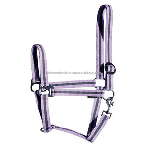 Licou de cheval en Nylon Double couche, cousue, violet, gris, multicolore, réglable, léger, licou de cheval en nylon, toutes tailles - Product Image 6