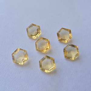 Citrino Natural, Corte Facetado, Forma Hexagonal, Calidad AAA+, Piedra Preciosa Suelta Calibrada para Joyería - Product Image 5
