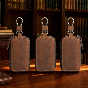Wholesale Handmade leather <b>key</b> holder wallet pocket <b>organizer</b> designed for <b>key</b> cards and personal accessories in reasonable rate - Product Image 5